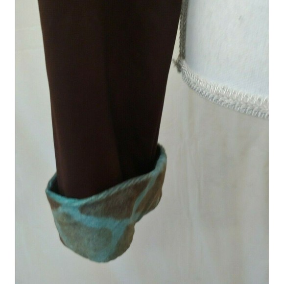 Vtg Linda Segal Jacket 12 Brown Blue Cropped Full Zip Shoulder Pads Large - Picture 4 of 10